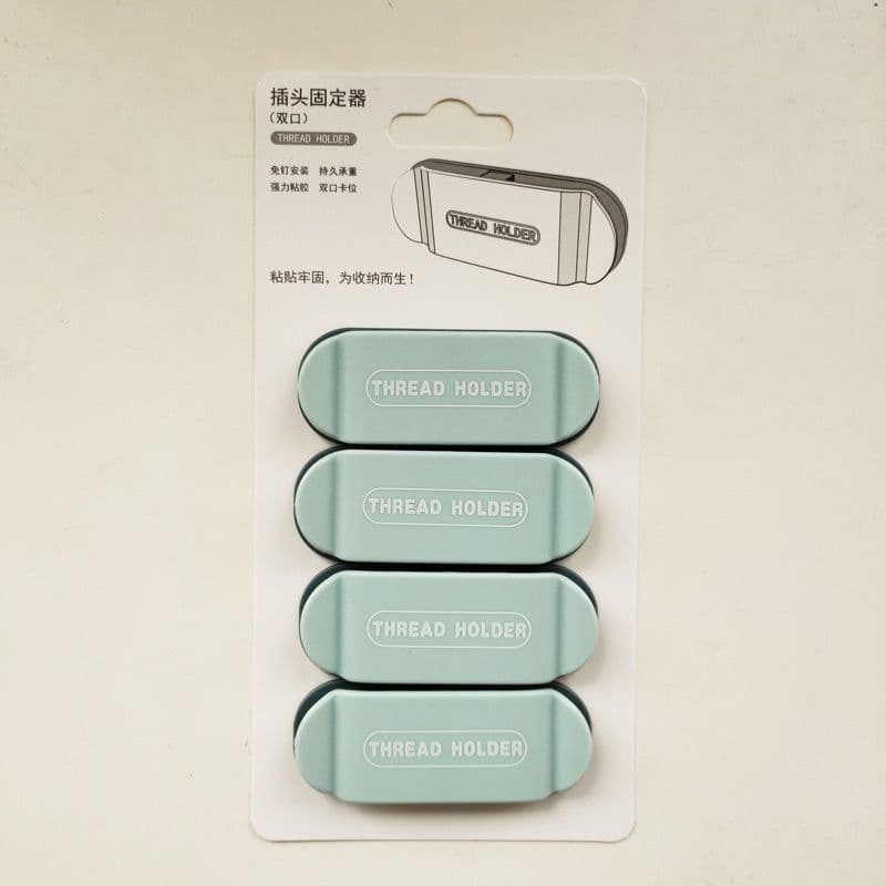 image-Creative home plug sticky hook fixer hanging hook wire fixer wire hanging storage free punching fixed clip wire organizer