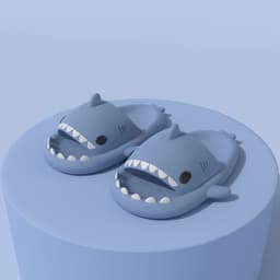 image-Shark slippers summer adult couple slippers tide indoor and outdoor funny home cute cartoon parent-child children's sandals