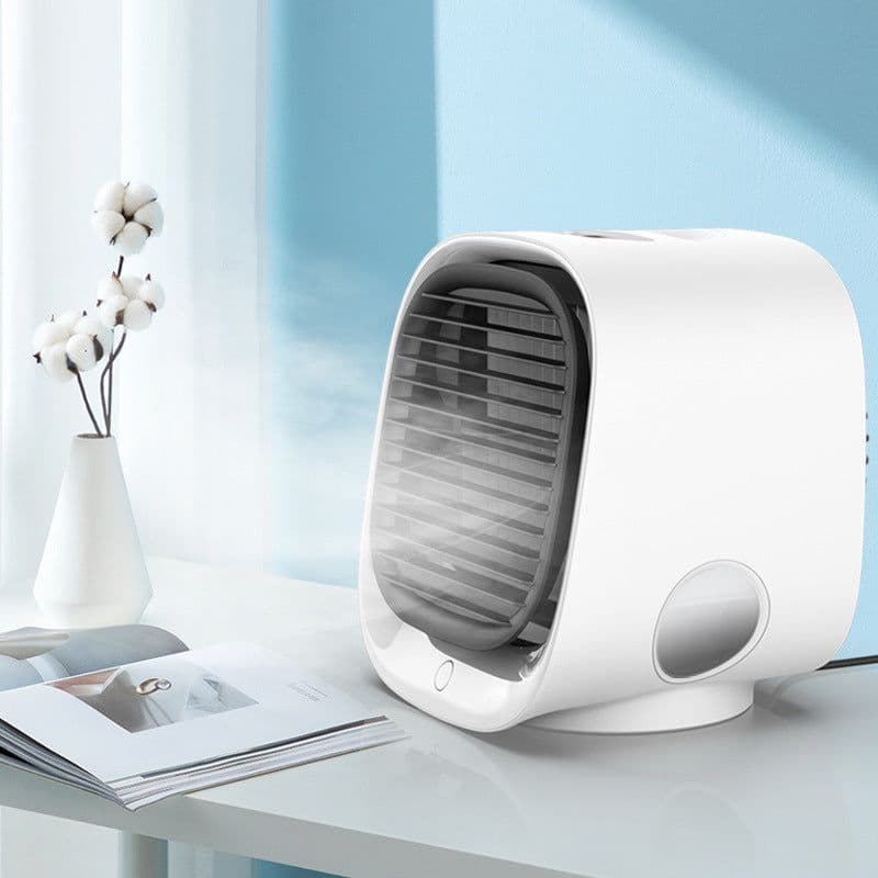 image-New cross-border water cooling fan Mini home desktop portable air conditioner fan Amazon small usb air cooler