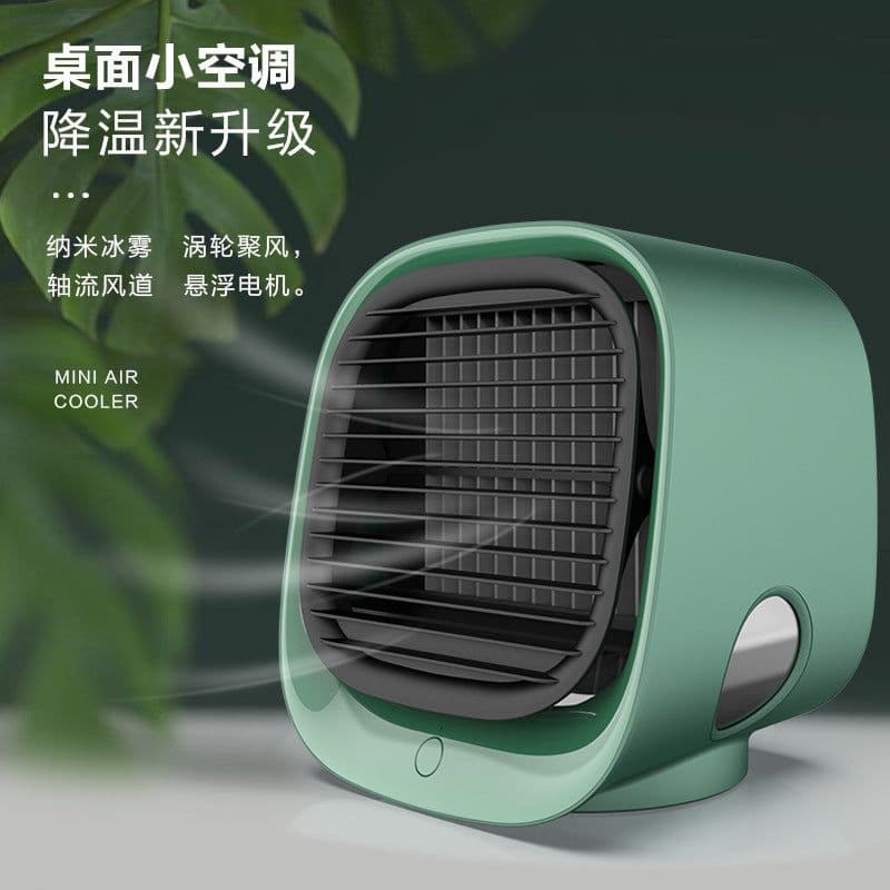 image-New cross-border water cooling fan Mini home desktop portable air conditioner fan Amazon small usb air cooler