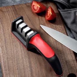 image-Net red sharpener artifact fast sharpener stall sharpening stone ceramic household sharpening stick wholesale factory delivery