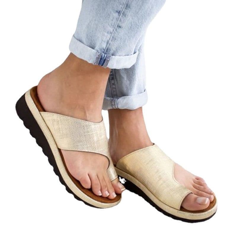 image-Cross-border outer wear leather mop with set-toe sandals and slippers women's foreign trade