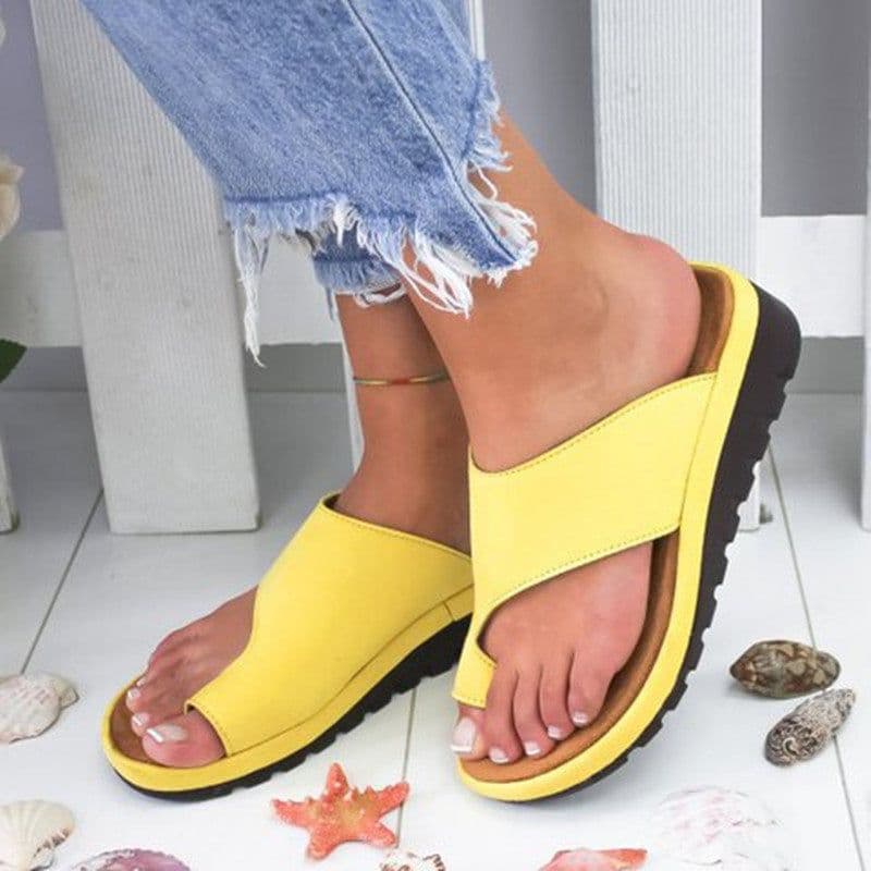 image-Cross-border outer wear leather mop with set-toe sandals and slippers women's foreign trade