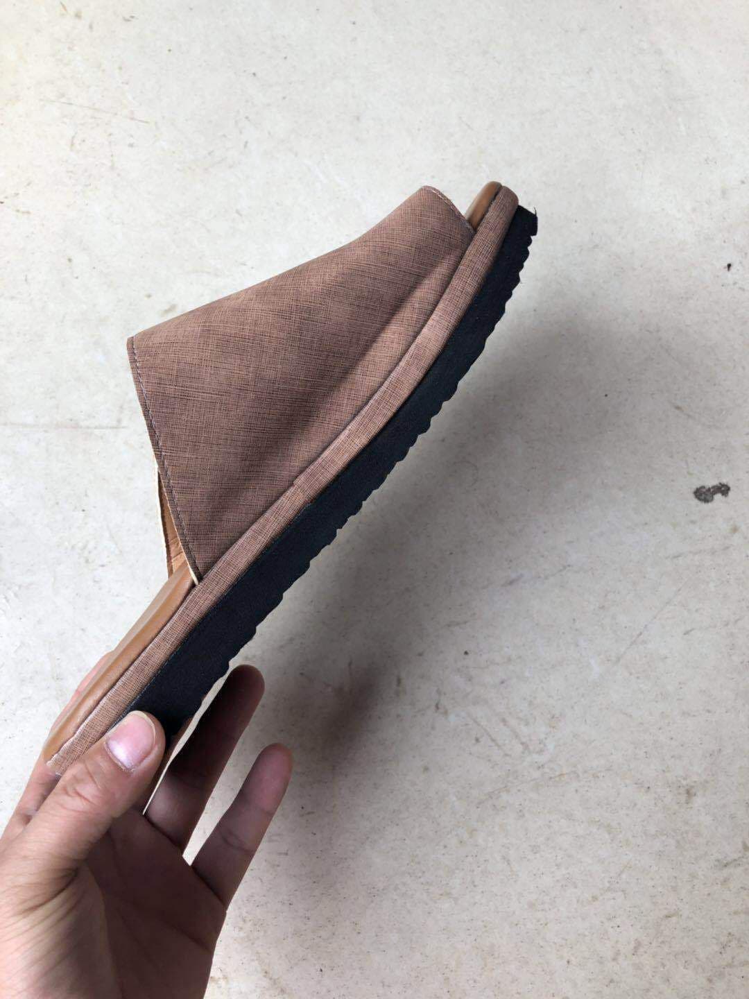 image-Cross-border outer wear leather mop with set-toe sandals and slippers women's foreign trade