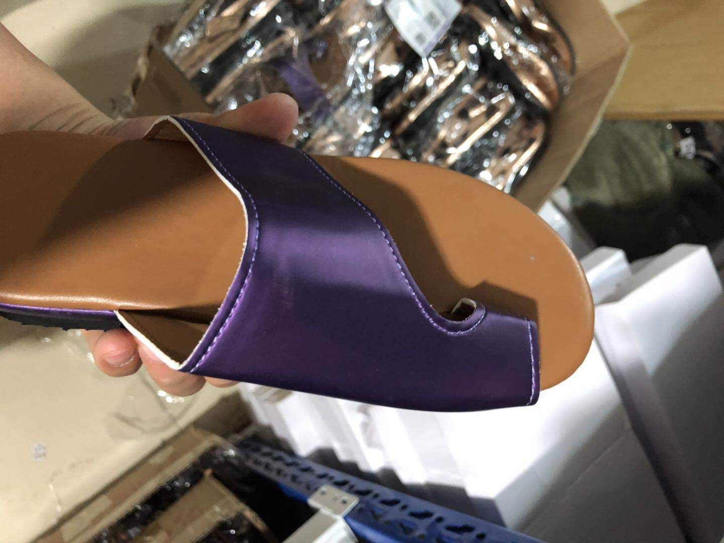 image-Cross-border outer wear leather mop with set-toe sandals and slippers women's foreign trade