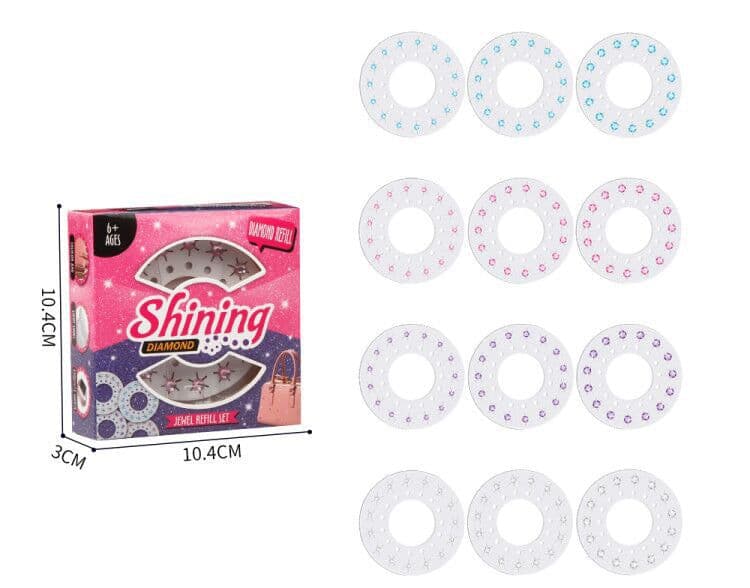 image-Magic drilling rig blingbling girl play house nail rig hair sticker toy blinger