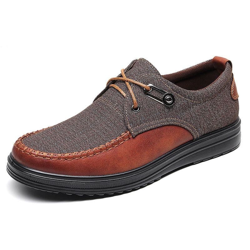 image-New spring and autumn old Beijing cloth shoes middle-aged and elderly men's shoes dad light and comfortable low-top casual soft-soled men's single shoes