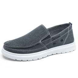 image-Men's Shoes Foreign Trade 48 Size Men's Slip-On Casual Canvas Shoes Lightweight Soft Sole Dad's Shoes Driving Shoes