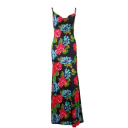 image-2022 European and American hot summer women's new sexy printing pile collar suspenders halter dress women's dress