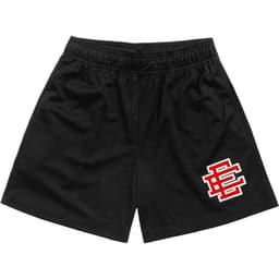 image-men's fitness shorts muscle sports running quarter pants mesh breathable shorts