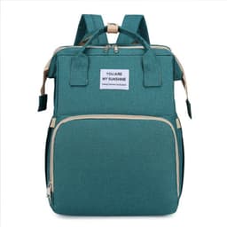 image-New Fashion Mommy Bag Folding Crib Mother and Baby Bag Large Capacity Portable Baby Bottle Diaper Backpack Mommy Bag