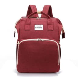 image-New Fashion Mommy Bag Folding Crib Mother and Baby Bag Large Capacity Portable Baby Bottle Diaper Backpack Mommy Bag
