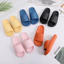 image-Cross-border 5001 Bathroom Thick Sole Slippers Female Summer Couple Home Sandals and Slippers Rubber Plastic EVA Slippers Male