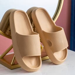 image-Cross-border 5001 Bathroom Thick Sole Slippers Female Summer Couple Home Sandals and Slippers Rubber Plastic EVA Slippers Male