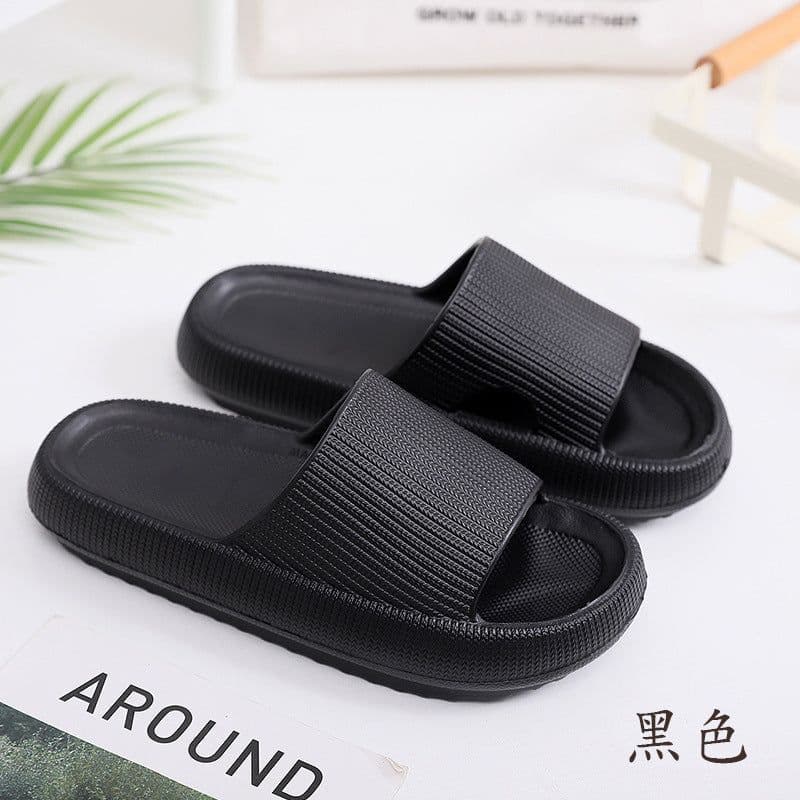 image-Cross-border 5001 Bathroom Thick Sole Slippers Female Summer Couple Home Sandals and Slippers Rubber Plastic EVA Slippers Male