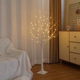 image-Tree Lights LED Christmas Birch Tree Home Decor Lights Indoor Bedroom Room Party Arrangement Landscape Glowing Tree