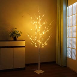 image-Tree Lights LED Christmas Birch Tree Home Decor Lights Indoor Bedroom Room Party Arrangement Landscape Glowing Tree