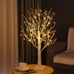 image-Tree Lights LED Christmas Birch Tree Home Decor Lights Indoor Bedroom Room Party Arrangement Landscape Glowing Tree
