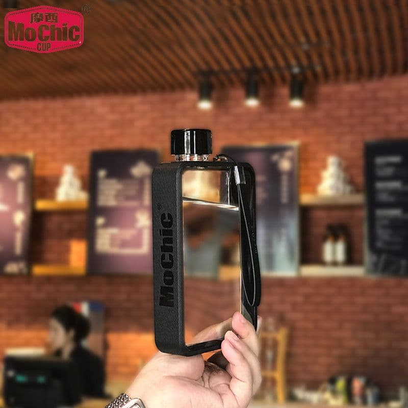 image-MoChic Moses A5 flat water cup high value portable creative fitness sports square plastic water bottle wholesale