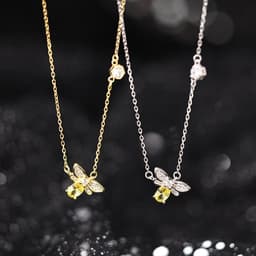 image-Little bee necklace women's 2022 new trendy light luxury niche collarbone chain high-end design temperament exquisite necklace