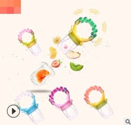 image-Doodle hazelnut bite bite pacifier food grade silicone food supplement baby fruit and vegetable music rattle