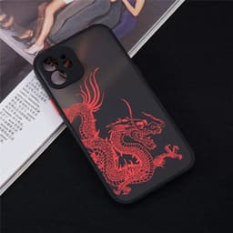 image-Foreign trade cross-border iPhone13 Apple 12 frosted mobile phone case 11ProMax suitable for 7/8plus line dragon XS