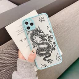 image-Foreign trade cross-border iPhone13 Apple 12 frosted mobile phone case 11ProMax suitable for 7/8plus line dragon XS