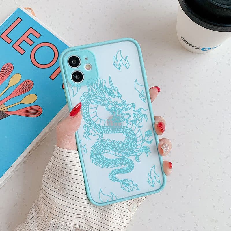 image-Foreign trade cross-border iPhone13 Apple 12 frosted mobile phone case 11ProMax suitable for 7/8plus line dragon XS