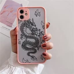 image-Foreign trade cross-border iPhone13 Apple 12 frosted mobile phone case 11ProMax suitable for 7/8plus line dragon XS