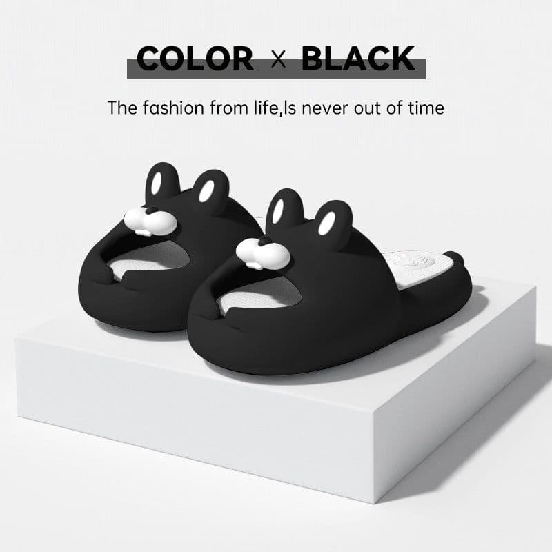 image-Original cute cartoon moji rabbit soft bottom dad shoes indoor non-slip thick bottom sandals and slippers summer home EVA slippers