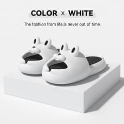 image-Original cute cartoon moji rabbit soft bottom dad shoes indoor non-slip thick bottom sandals and slippers summer home EVA slippers