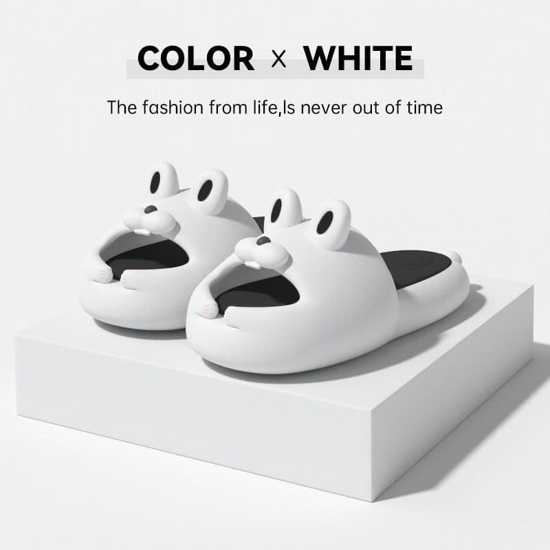 image-Original cute cartoon moji rabbit soft bottom dad shoes indoor non-slip thick bottom sandals and slippers summer home EVA slippers