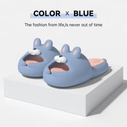 image-Original cute cartoon moji rabbit soft bottom dad shoes indoor non-slip thick bottom sandals and slippers summer home EVA slippers