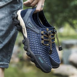 image-New sports men's shoes summer foreign trade large size breathable air-conditioning shoes men's mesh running outdoor sports casual men's shoes
