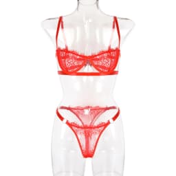 image-WISH Amazon Europe and the United States hot selling 2020 hot style with steel ring lace sexy wrap chest ladies underwear sexy suit