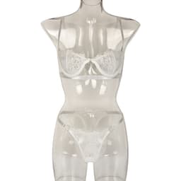 image-WISH Amazon Europe and the United States hot selling 2020 hot style with steel ring lace sexy wrap chest ladies underwear sexy suit