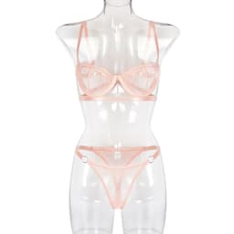image-WISH Amazon Europe and the United States hot selling 2020 hot style with steel ring lace sexy wrap chest ladies underwear sexy suit