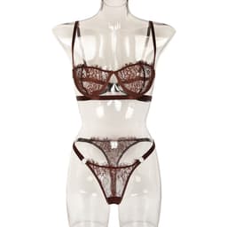 image-WISH Amazon Europe and the United States hot selling 2020 hot style with steel ring lace sexy wrap chest ladies underwear sexy suit