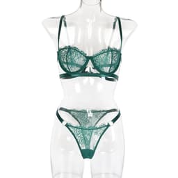 image-WISH Amazon Europe and the United States hot selling 2020 hot style with steel ring lace sexy wrap chest ladies underwear sexy suit