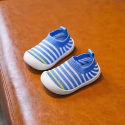 image-Baby toddler shoes soft bottom breathable flying woven spring and autumn baby shoes 2021 new one-year-old 1-3 non-slip knitted