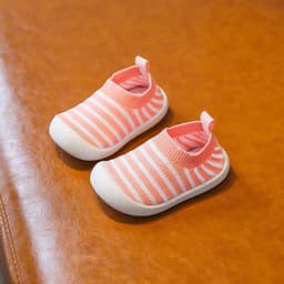 image-Baby toddler shoes soft bottom breathable flying woven spring and autumn baby shoes 2021 new one-year-old 1-3 non-slip knitted