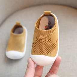 image-Baby toddler shoes soft bottom breathable flying woven spring and autumn baby shoes 2021 new one-year-old 1-3 non-slip knitted