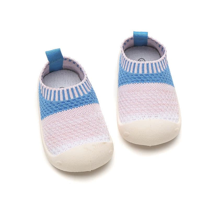 image-Baby toddler shoes soft bottom breathable flying woven spring and autumn baby shoes 2021 new one-year-old 1-3 non-slip knitted