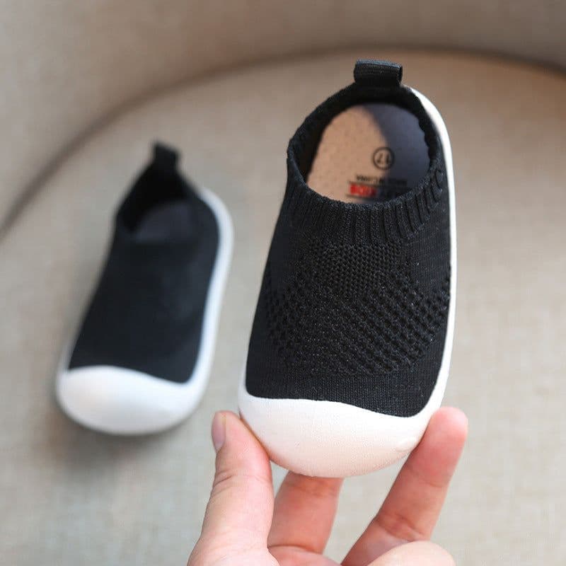 image-Baby toddler shoes soft bottom breathable flying woven spring and autumn baby shoes 2021 new one-year-old 1-3 non-slip knitted