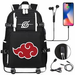 image-New Naruto print USB youth student schoolbag men and women casual large-capacity travel backpack