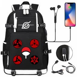 image-New Naruto print USB youth student schoolbag men and women casual large-capacity travel backpack