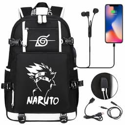 image-New Naruto print USB youth student schoolbag men and women casual large-capacity travel backpack