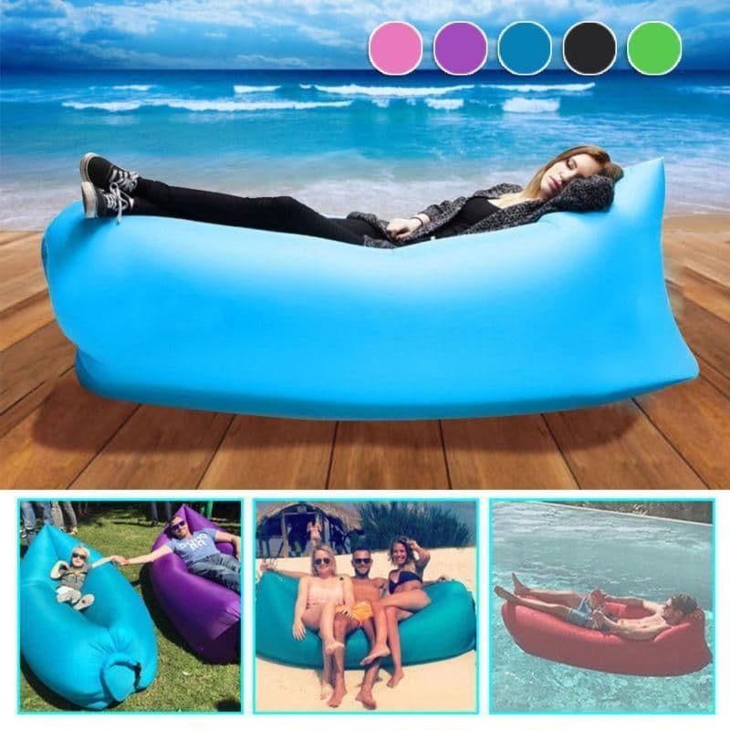 image-Outdoor portable lazy inflatable sofa water beach grass park air bed sofa toy