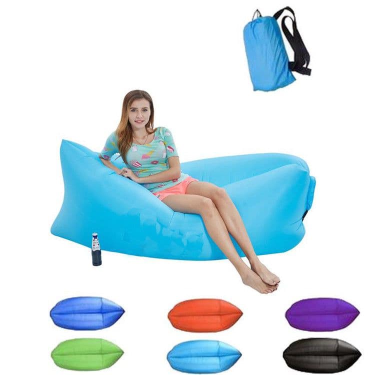 image-Outdoor portable lazy inflatable sofa water beach grass park air bed sofa toy