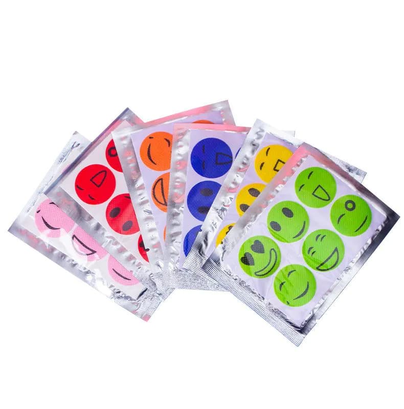 image-Mosquito Repellent Stickers - 6 Pack Smiley Face
